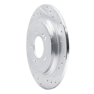 R1 17-25 Hyundai TUCSON Rear Right Drilled & Slotted Silver Brake Rotor