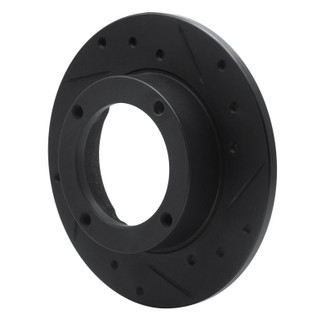R1 73-79 Honda Civic Front Right Drilled & Slotted Black Brake Rotor