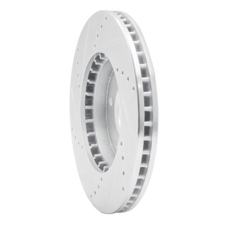 R1 01-03 Hyundai XG350 Front Right Drilled & Slotted Silver Brake Rotor