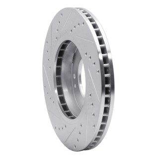 R1 03-06 Kia SORENTO Front Right Drilled & Slotted Silver Brake Rotor