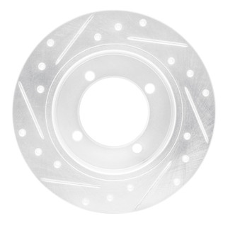 R1 94-96 Hyundai Elantra Rear Right Drilled & Slotted Silver Brake Rotor