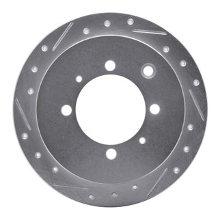 R1 91-93 Hyundai SONATA Rear Left Drilled & Slotted Silver Brake Rotor