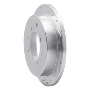 R1 91-93 Hyundai SONATA Rear Left Drilled & Slotted Silver Brake Rotor