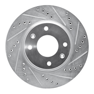 R1 02-06 Hyundai SONATA Front Right Drilled & Slotted Silver Brake Rotor