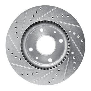 R1 02-06 Hyundai SONATA Front Right Drilled & Slotted Silver Brake Rotor