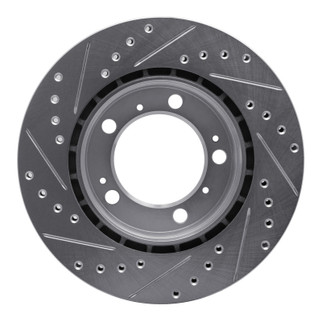 R1 97-04 Porsche Boxster Rear Right Drilled & Slotted Silver Brake Rotor