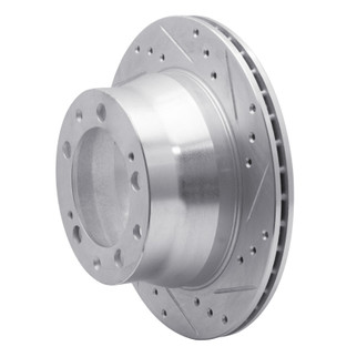 R1 87-89 Porsche 944 Except Turbo Rear Right Drilled & Slotted Silver Brake Rotor