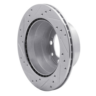 R1 87-89 Porsche 944 Except Turbo Rear Right Drilled & Slotted Silver Brake Rotor
