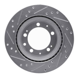 R1 87-89 Porsche 944 Except Turbo Rear Right Drilled & Slotted Silver Brake Rotor