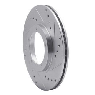 R1 67-88 Porsche 911 Front Right Drilled & Slotted Silver Brake Rotor