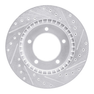 R1 96-98 Suzuki SIDEKICK Front Left Drilled & Slotted Silver Brake Rotor