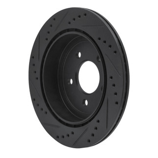 R1 95-97 Ford Ranger (USA/Canada) Front Right Drilled & Slotted Black Brake Rotor