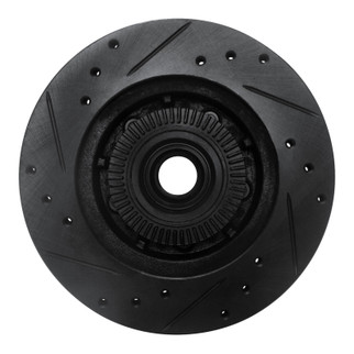 R1 91-94 Ford Explorer Front Right Drilled & Slotted Black Brake Rotor