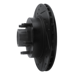R1 91-94 Ford Explorer Front Left Drilled & Slotted Black Brake Rotor