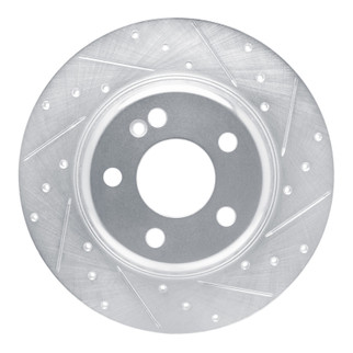 R1 15-21 Mercedes-Benz C200 (Mexico) Rear Right Drilled & Slotted Silver Brake Rotor