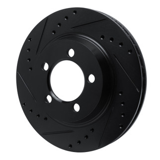 R1 67-67 Ford Thunderbird Front Left Drilled & Slotted Black Brake Rotor