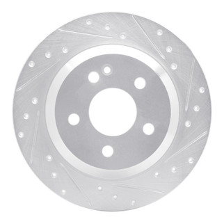 R1 16-23 Mercedes-Benz Viano (Mexico) Rear Right Drilled & Slotted Silver Brake Rotor