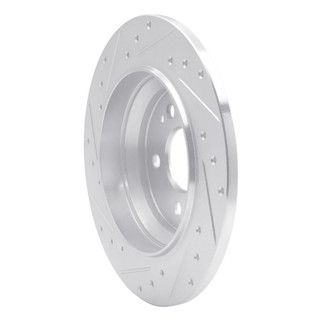 R1 16-23 Mercedes-Benz Viano (Mexico) Rear Right Drilled & Slotted Silver Brake Rotor