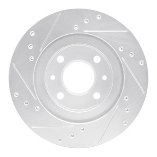 R1 15-19 Renault Logan (Mexico) Front Right Drilled & Slotted Silver Brake Rotor