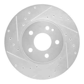 R1 16-23 Mercedes-Benz Viano (Mexico) Front Left Drilled & Slotted Silver Brake Rotor