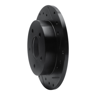 R1 84-88 Pontiac 6000 Rear Right Drilled & Slotted Black Brake Rotor