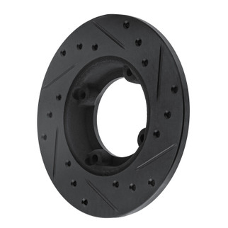 R1 85-94 Chevrolet Sprint Front Left Drilled & Slotted Black Brake Rotor