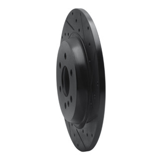R1 11-15 VPG MV-1 Rear Right Drilled & Slotted Black Brake Rotor