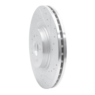 R1 06-12 Mercedes-Benz ML320 Front Right Drilled & Slotted Silver Brake Rotor