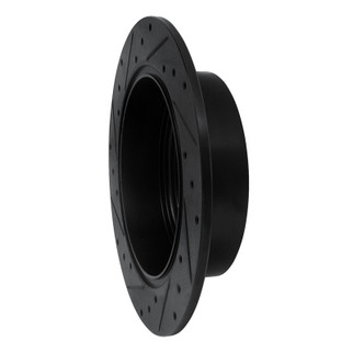 R1 04-05 Toyota RAV4 Rear Right Drilled & Slotted Black Brake Rotor