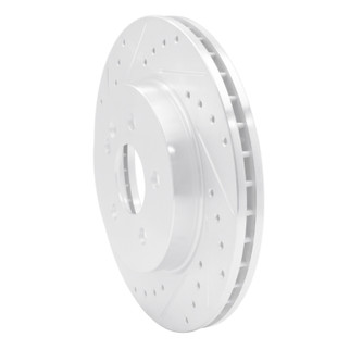 R1 98-05 Mercedes-Benz ML320 Front Left Drilled & Slotted Silver Brake Rotor