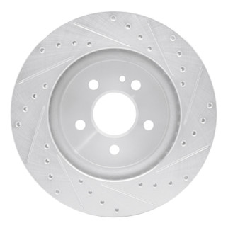 R1 98-05 Mercedes-Benz ML320 Front Left Drilled & Slotted Silver Brake Rotor