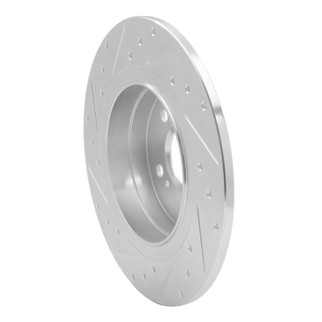 R1 08-15 Mercedes-Benz C250 Rear Right Drilled & Slotted Silver Brake Rotor