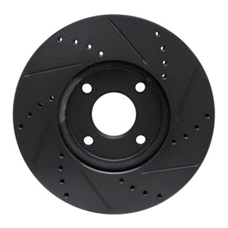 R1 13-16 Ford Ecosport (Mexico) Front Left Drilled & Slotted Black Brake Rotor