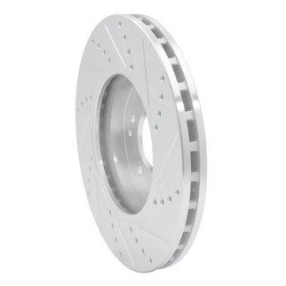 R1 96-11 Chrysler Crossfire Front Left Drilled & Slotted Silver Brake Rotor