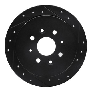 R1 97-02 Peugeot 306 (Mexico) Rear Right Drilled & Slotted Black Brake Rotor