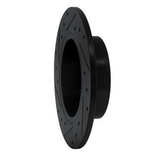 R1 10-19 Audi A3 Rear Right Drilled & Slotted Black Brake Rotor