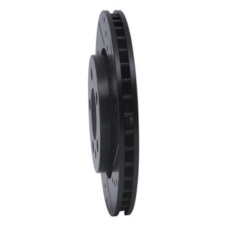 R1 00-06 Audi TT Quattro Rear Right Drilled & Slotted Black Brake Rotor