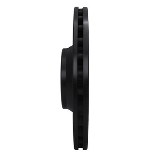 R1 05-11 Audi A6 Quattro Front Right Drilled & Slotted Black Brake Rotor