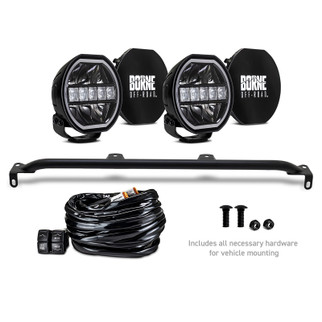 Borne Off-Road 2021+ Ford Bronco Direct Fit Lights - Mod Bumper - 2in x 7in Round - Bumper