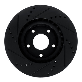 R1 10-14 Renault SAFRANE (Mexico) Front Right Drilled & Slotted Black Brake Rotor
