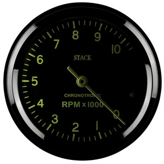 Autometer Chronocentric Tachometer - 80mm Blk - 0-10K RPM