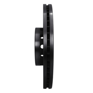 R1 00-03 Audi A8 Front Left Drilled & Slotted Black Brake Rotor