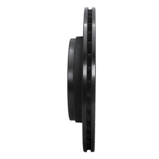 R1 85-91 Audi 5000CS Turbo Quattro Rear Left Drilled & Slotted Black Brake Rotor