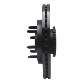 R1 04-08 Ford F-150 RWD Front Right Drilled & Slotted Black Brake Rotor