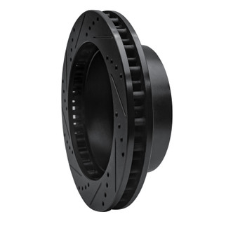 R1 99-05 Ford F-250 4WD (Super Duty) Front Right Drilled & Slotted Black Brake Rotor