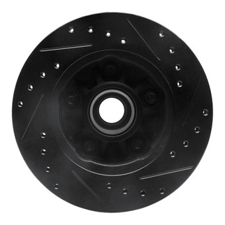 R1 98-02 Ford Ranger (USA/Canada) Front Left Drilled & Slotted Black Brake Rotor
