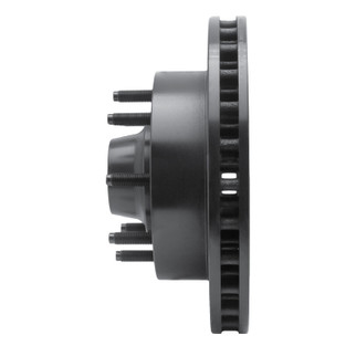 R1 99-02 Ford F-250 2WD (Super Duty) Front Right Drilled & Slotted Black Brake Rotor