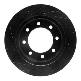 R1 99-99 Ford F-250 4WD (Super Duty) Front Right Drilled & Slotted Black Brake Rotor