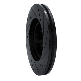 R1 09-15 Toyota Corolla (Mexico) Front Left Drilled & Slotted Black Brake Rotor