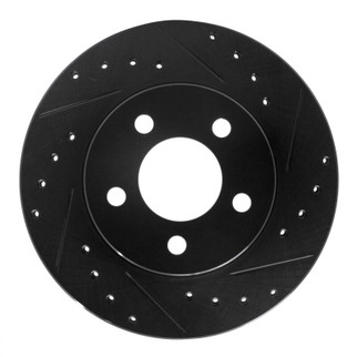 R1 95-02 Ford Ranger (USA/Canada) Front Right Drilled & Slotted Black Brake Rotor